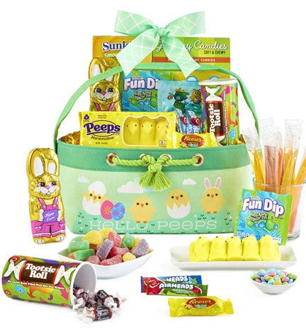 Fabric Easter Rope Tote - Green